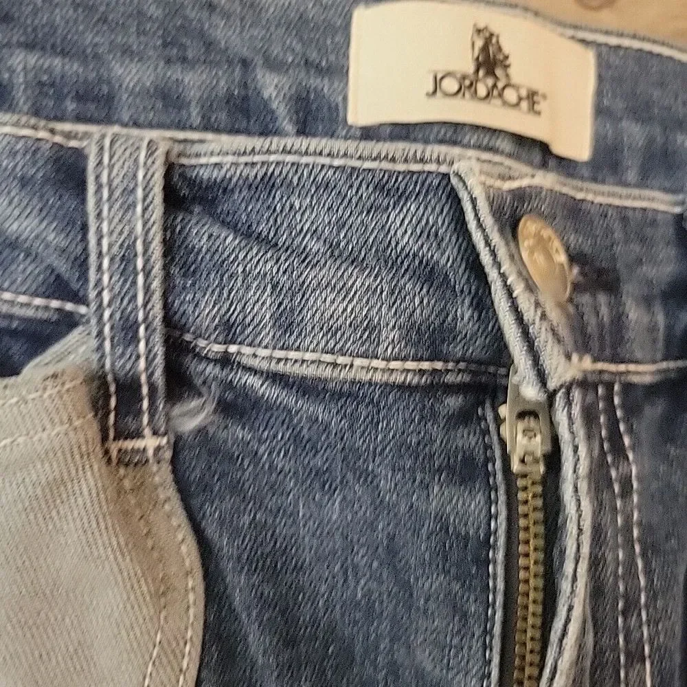 Vintage Jordache Jeans Mens 30 Blue Denim Y2K Skater Two Tone Cargo Straight‎